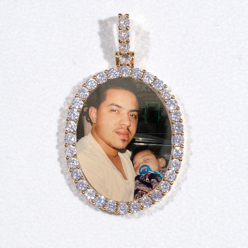 3D Oval Custom Picture Pendant