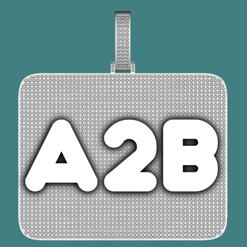 CUSTOM LETTER NECKLACE 3D BIG SQUARE