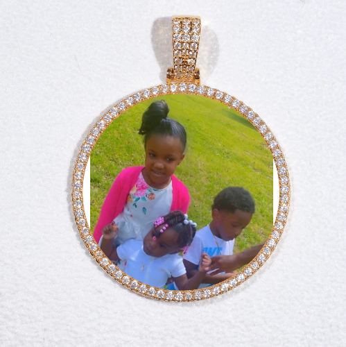 MEDIUM 3D CIRCLE CUSTOM PICTURE PENDANT