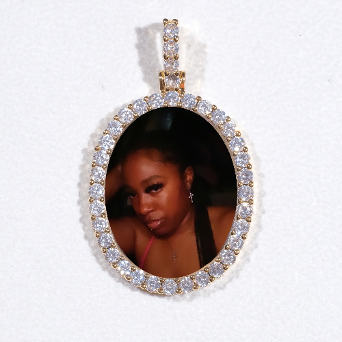 3D Oval Custom Picture Pendant