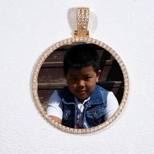 MEDIUM 3D CIRCLE CUSTOM PICTURE PENDANT