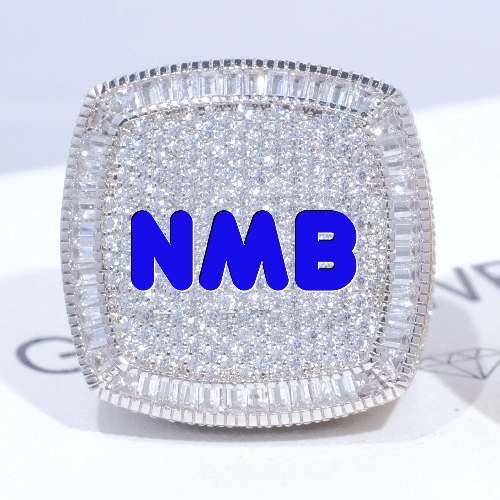 CUSTOM LETTER 3D ICED RING