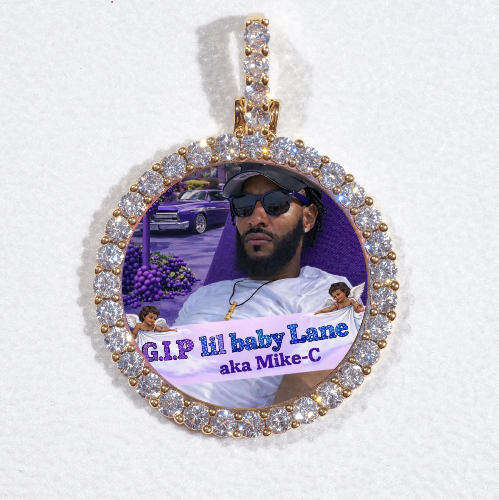 3D CIRCLE CUSTOM PICTURE PENDANT SMALL SIZE