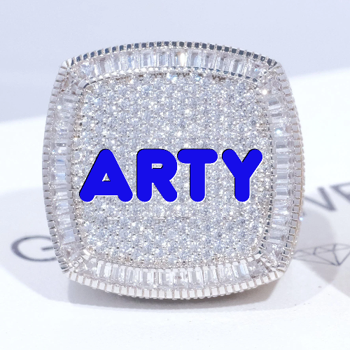 CUSTOM LETTER 3D ICED RING