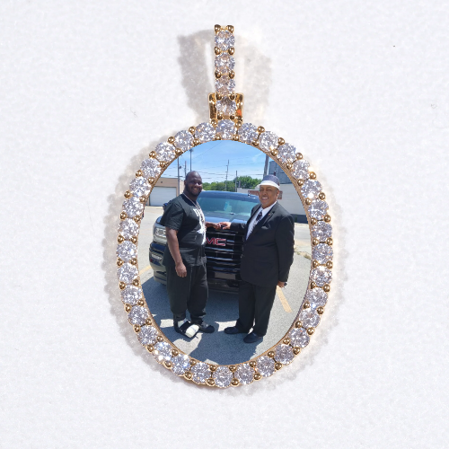 3D Oval Custom Picture Pendant