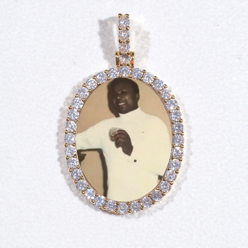 3D Oval Custom Picture Pendant