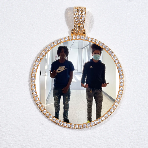 MEDIUM 3D CIRCLE CUSTOM PICTURE PENDANT