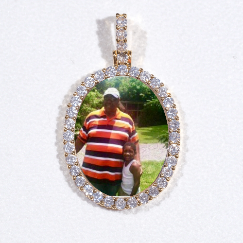 3D Oval Custom Picture Pendant