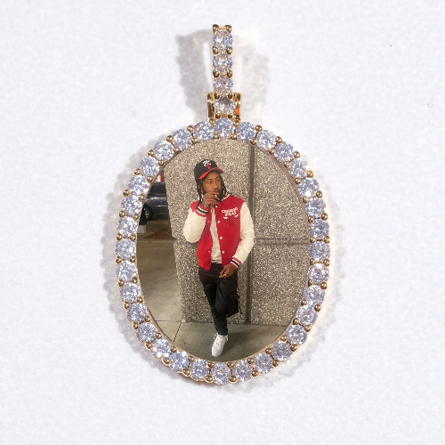 3D Oval Custom Picture Pendant