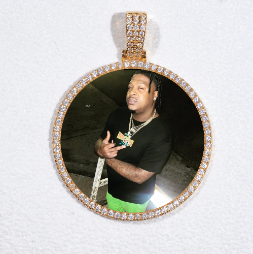MEDIUM 3D CIRCLE CUSTOM PICTURE PENDANT