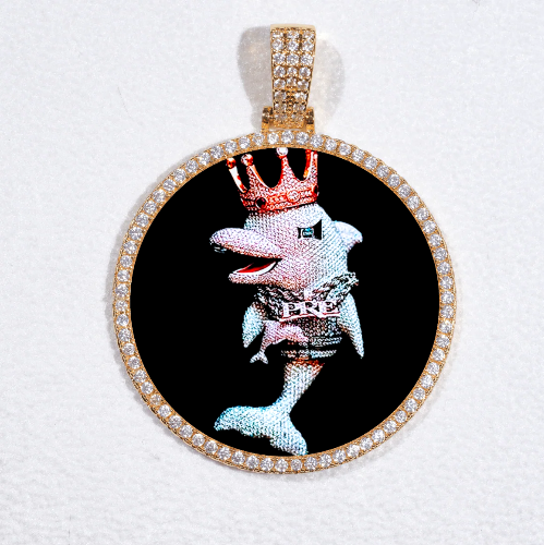 MEDIUM 3D CIRCLE CUSTOM PICTURE PENDANT