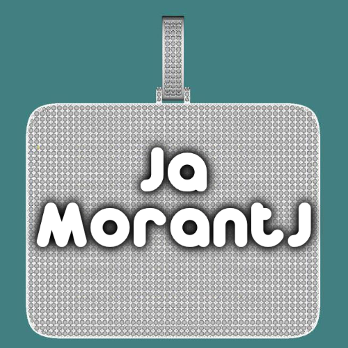 CUSTOM LETTER NECKLACE 3D BIG SQUARE