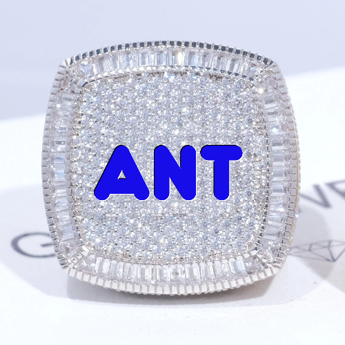 CUSTOM LETTER 3D ICED RING