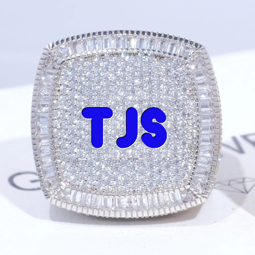 CUSTOM LETTER 3D ICED RING