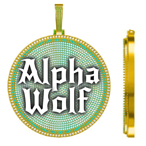 CUSTOM LETTER NECKLACE 3D BIG DISC