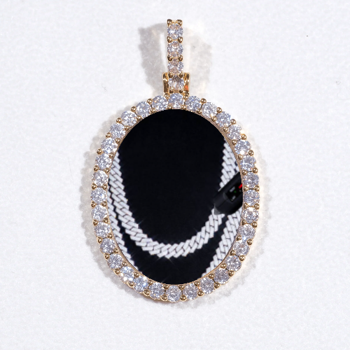 3D Oval Custom Picture Pendant