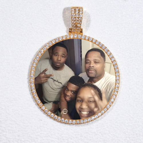 MEDIUM 3D CIRCLE CUSTOM PICTURE PENDANT