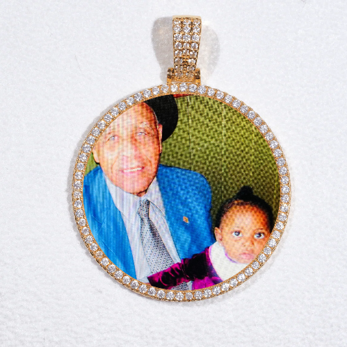 MEDIUM 3D CIRCLE CUSTOM PICTURE PENDANT