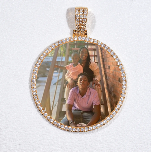 MEDIUM 3D CIRCLE CUSTOM PICTURE PENDANT