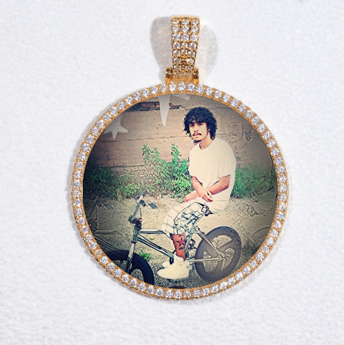 MEDIUM 3D CIRCLE CUSTOM PICTURE PENDANT