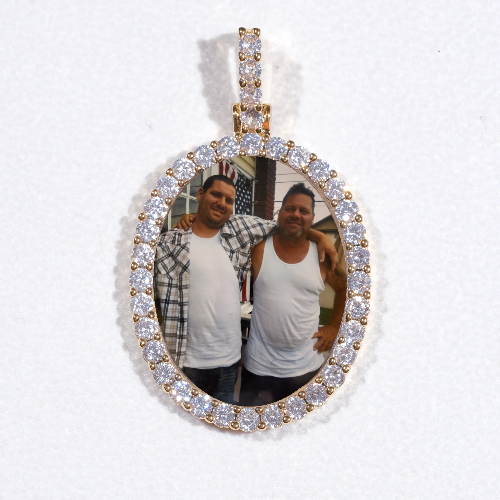3D Oval Custom Picture Pendant