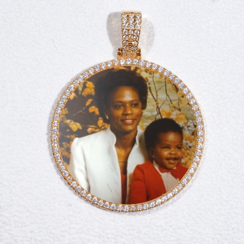 MEDIUM 3D CIRCLE CUSTOM PICTURE PENDANT