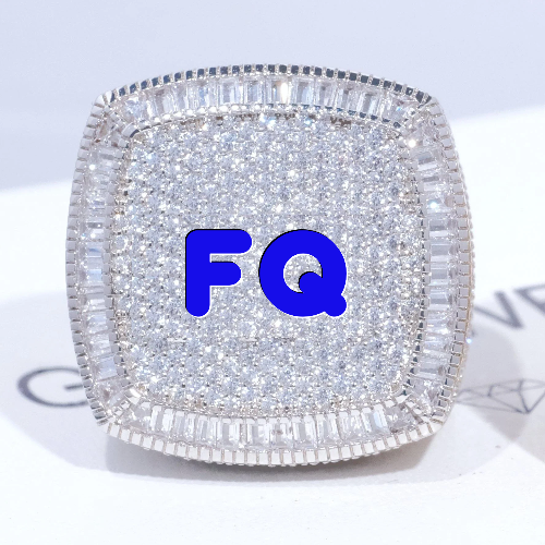 CUSTOM LETTER 3D ICED RING