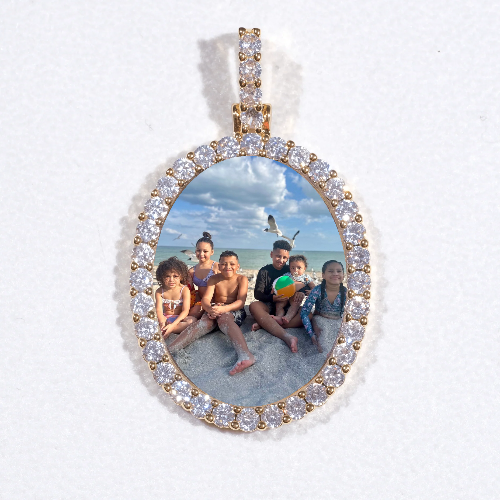 3D Oval Custom Picture Pendant