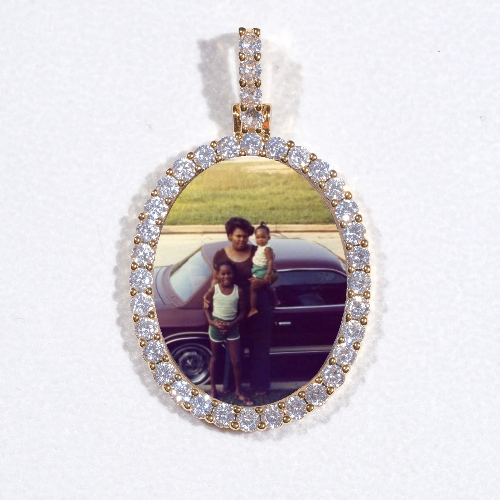 3D Oval Custom Picture Pendant
