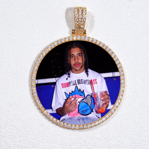 MEDIUM 3D CIRCLE CUSTOM PICTURE PENDANT