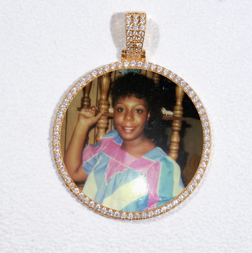MEDIUM 3D CIRCLE CUSTOM PICTURE PENDANT