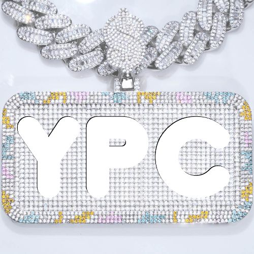 CUSTOM LETTER NECKLACE 3D COLORFUL SQUARE