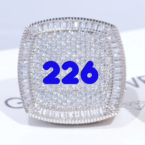 CUSTOM LETTER 3D ICED RING