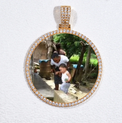MEDIUM 3D CIRCLE CUSTOM PICTURE PENDANT