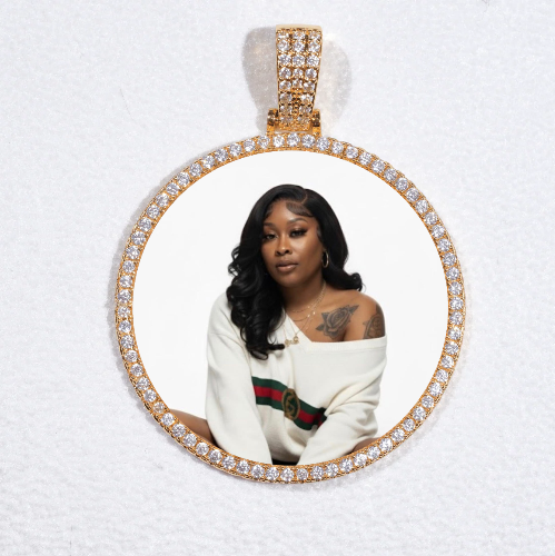 MEDIUM 3D CIRCLE CUSTOM PICTURE PENDANT