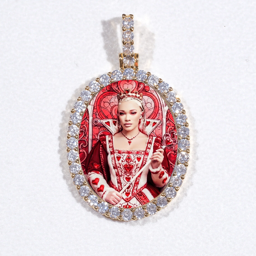 3D Oval Custom Picture Pendant