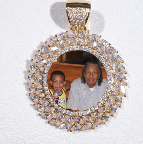 Large 3D Wheat Ear Custom Picture Pendant