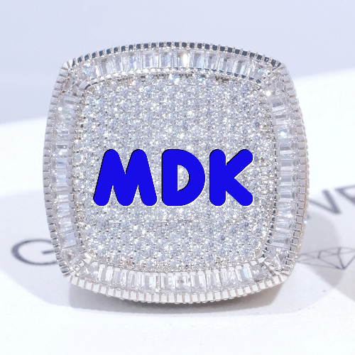 CUSTOM LETTER 3D ICED RING
