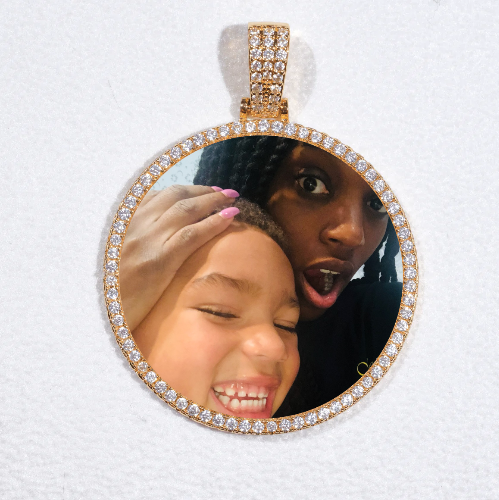 MEDIUM 3D CIRCLE CUSTOM PICTURE PENDANT