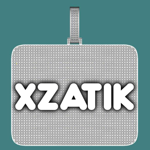 CUSTOM LETTER NECKLACE 3D BIG SQUARE