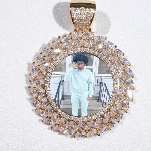 Large 3D Wheat Ear Custom Picture Pendant