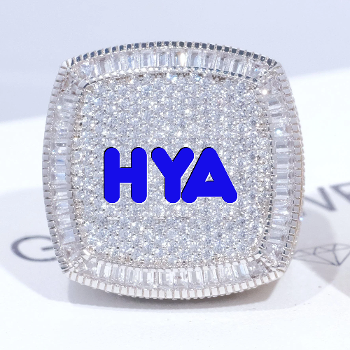 CUSTOM LETTER 3D ICED RING