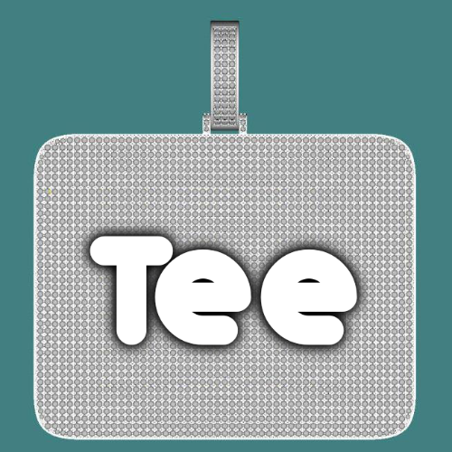 CUSTOM LETTER NECKLACE 3D BIG SQUARE