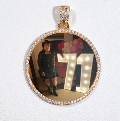 MEDIUM 3D CIRCLE CUSTOM PICTURE PENDANT