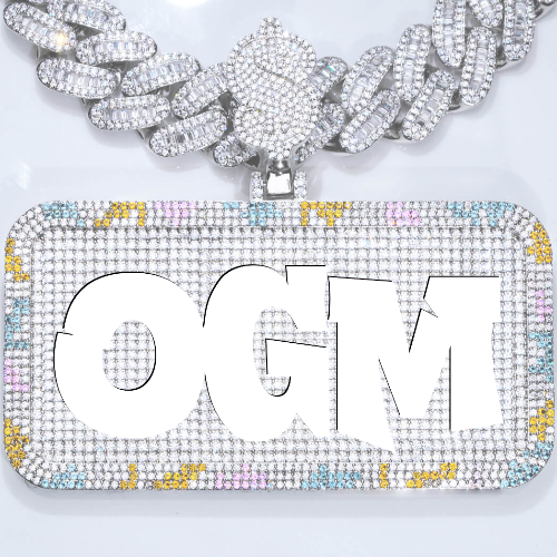 CUSTOM LETTER NECKLACE 3D COLORFUL SQUARE
