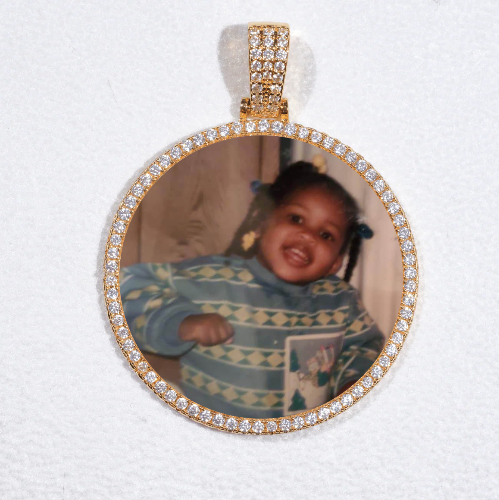 MEDIUM 3D CIRCLE CUSTOM PICTURE PENDANT
