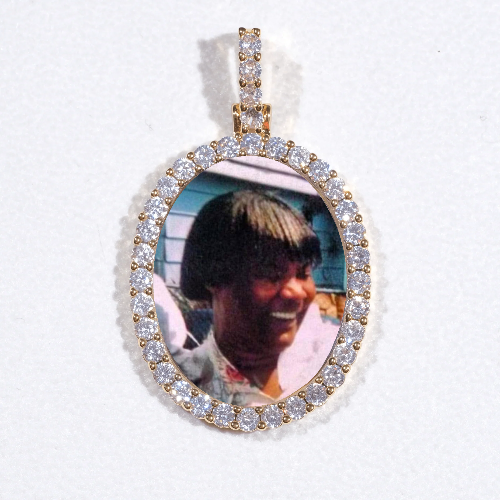 3D Oval Custom Picture Pendant