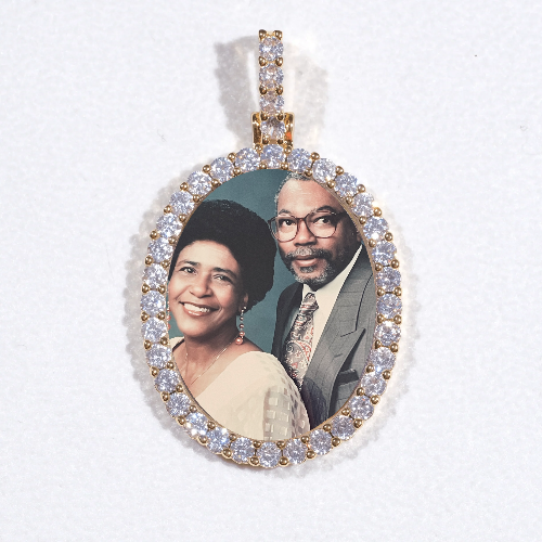 3D Oval Custom Picture Pendant