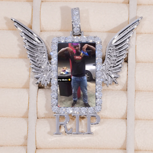 RIP WING 3D CUSTOM PICTURE PENDANT