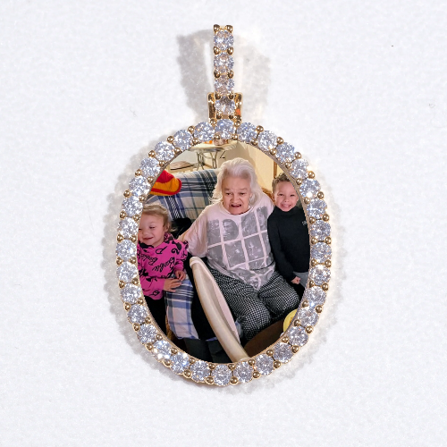 3D Oval Custom Picture Pendant